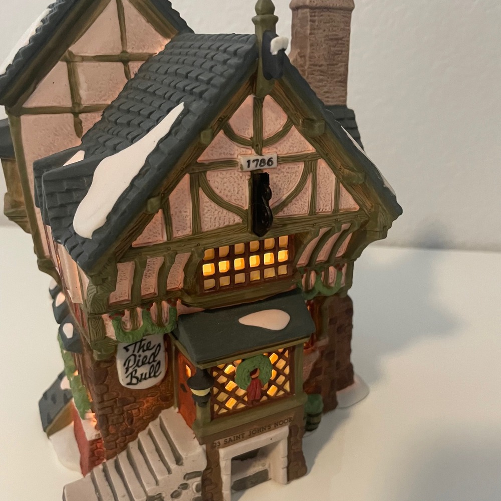 Department 56 Dickens Village Pied Bull Inn 2nd Edition 1993 5751-7 - Picture 2 of 7